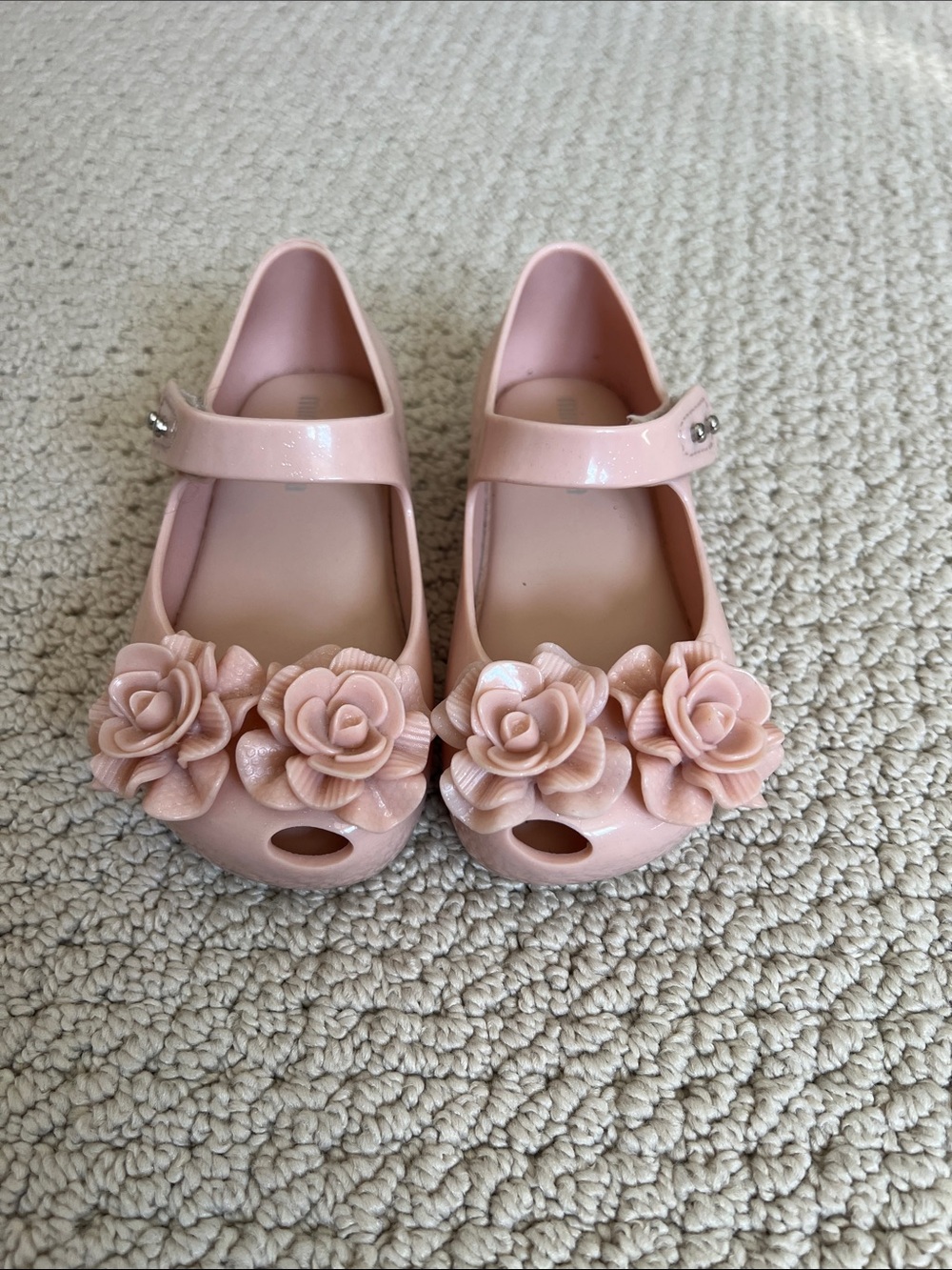 Mini Melissa Pink Floral Mary Jane Kids Shoes